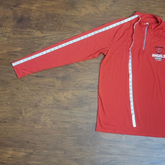 Los Angeles Angels Baseball MLB Men's Red Size L Under Armour 1/2 Zip Pullover - Picture 9 of 11